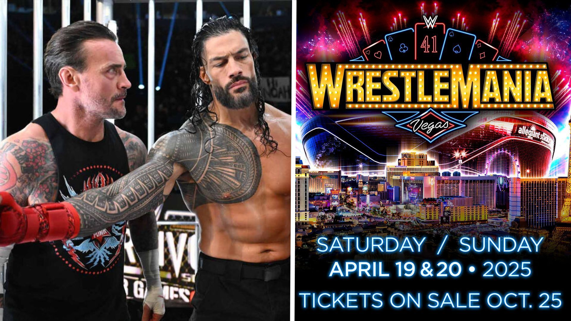 WWE WrestleMania 41 will be held at Las Vegas [Image Credits: WWE.com and WWE on X]