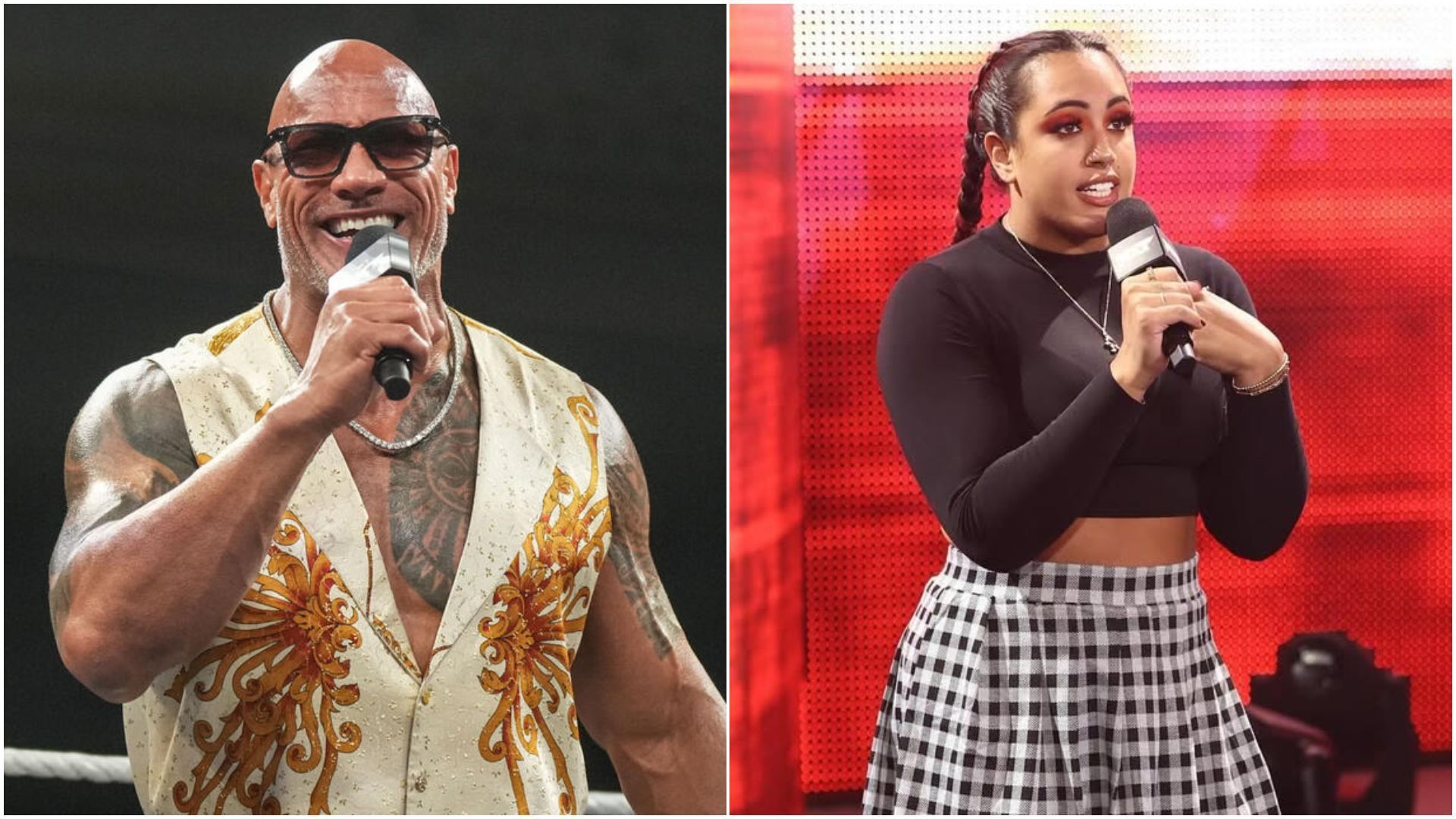 The Rock (left), Ava (right). [Pictures from WWE.com &amp; Ava