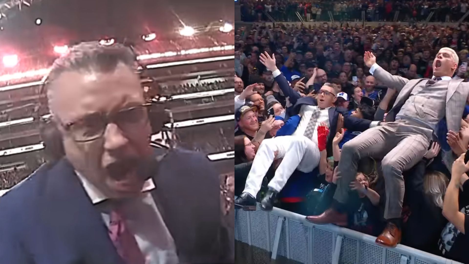 Michael Cole is having the time of his life. [Images via WWE