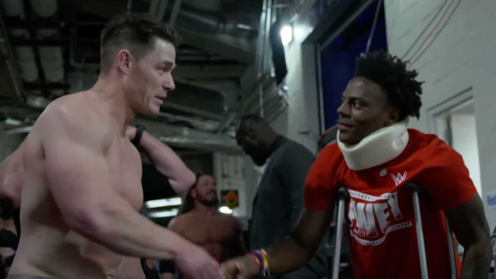 John Cena and IShowSpeed backstage at Royal Rumble. [Picture from WWE