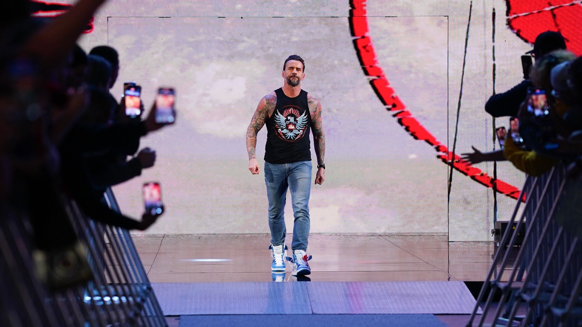 CM Punk heads to the ring on WWE RAW