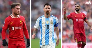 Alexis Mac Allister makes feelings clear after being told that Liverpool teammate Mohamed Salah has now equalled Lionel Messi’s record