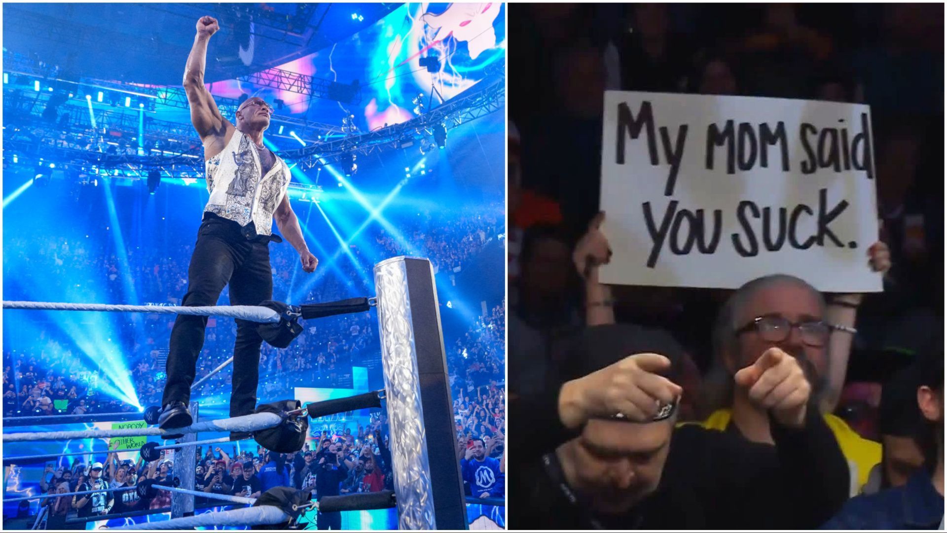 The Rock on WWE RAW, AEW fans in the crowd at Dynamite