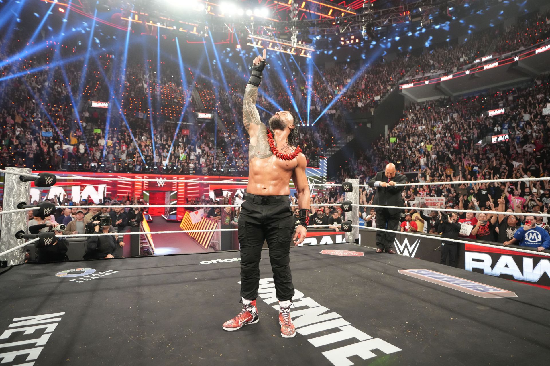 Roman Reigns after the Tribal Combat Match on Monday Night RAW - Source: Getty