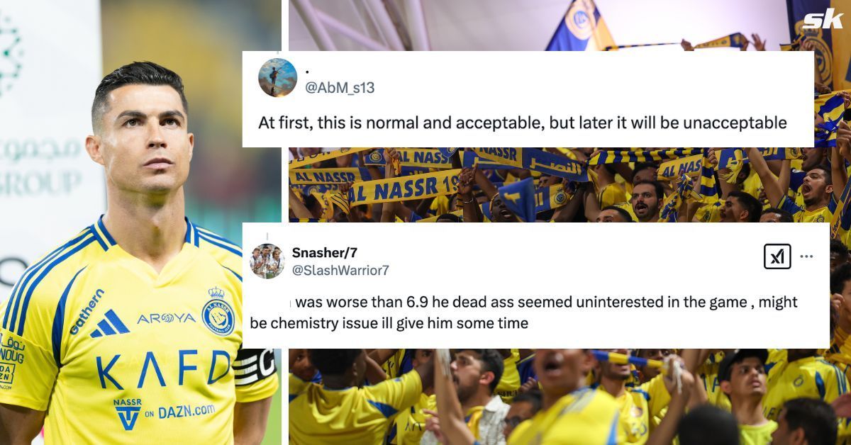 Fans deliver worrying verdict on Al-Nassr star despite 4-0 win vs Al-Wasl. Images via Getty, Twitter - @AbM_s13 , @SlashWarrior7