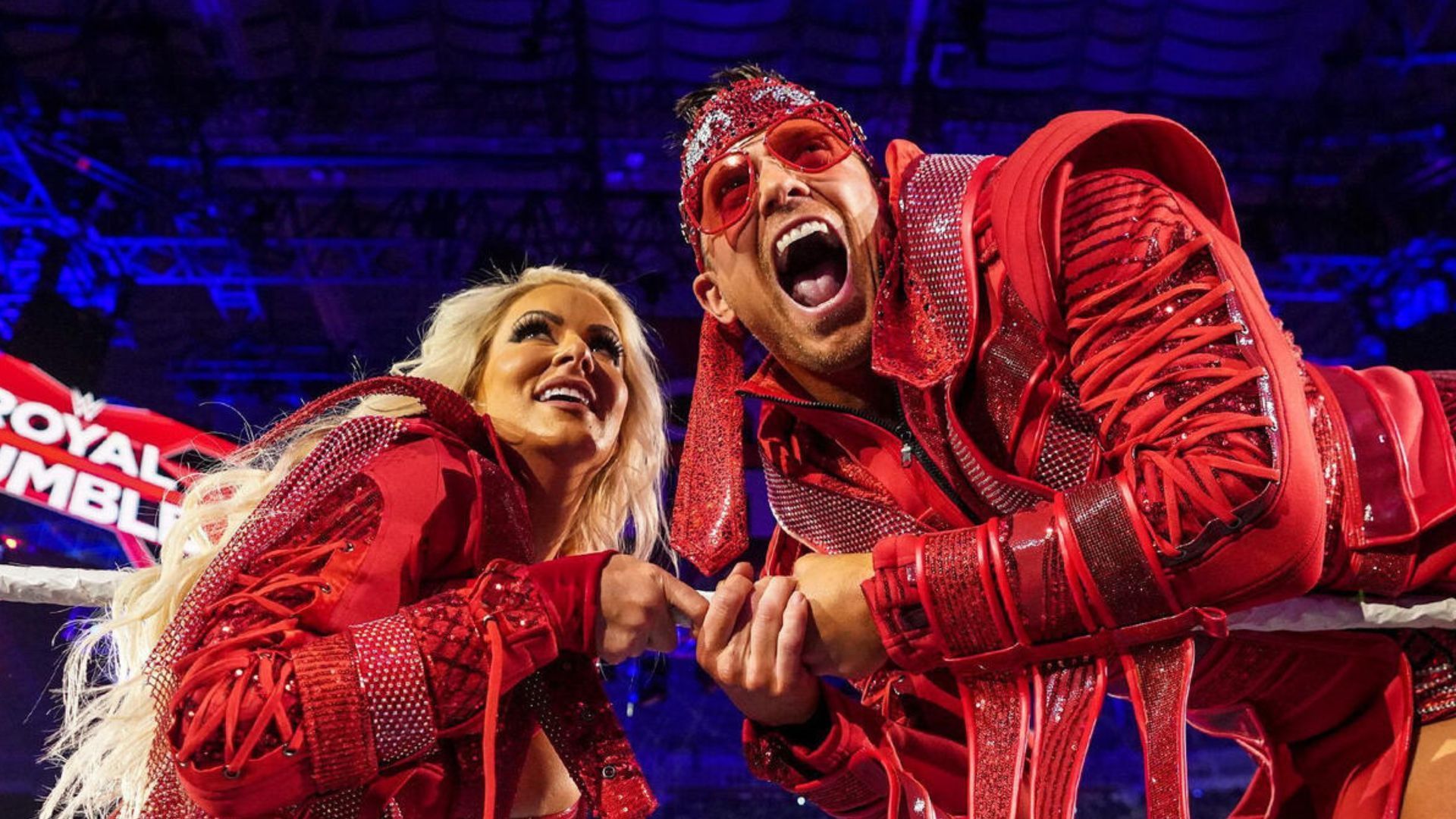 The Miz and Maryse at WWE Royal Rumble 2022! [Image credit: WWE.com]