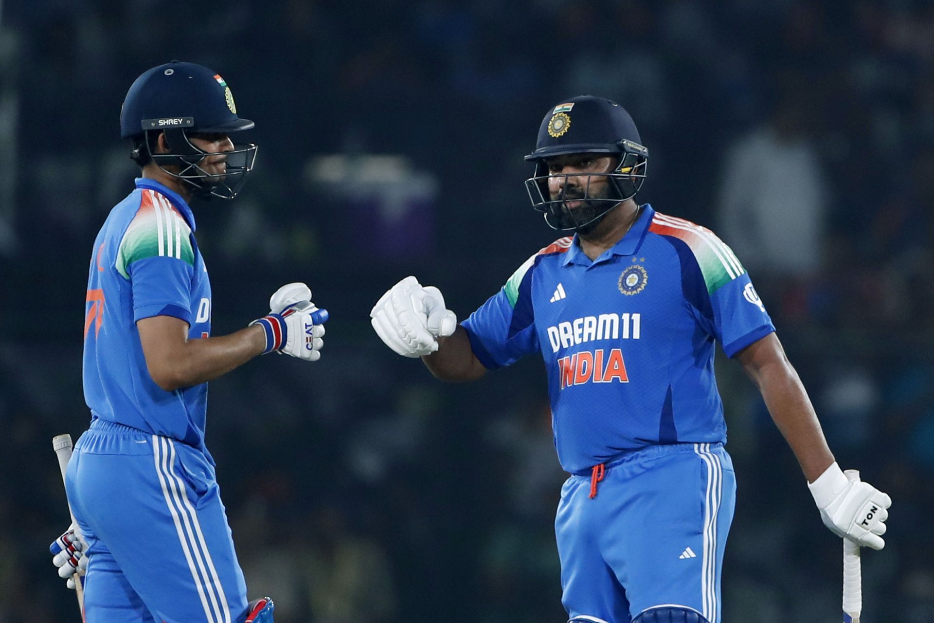 Shubman Gill (left) and Rohit Sharma stitched together a 136-run opening wicket partnership in the second ODI against England. [P/C: Getty]