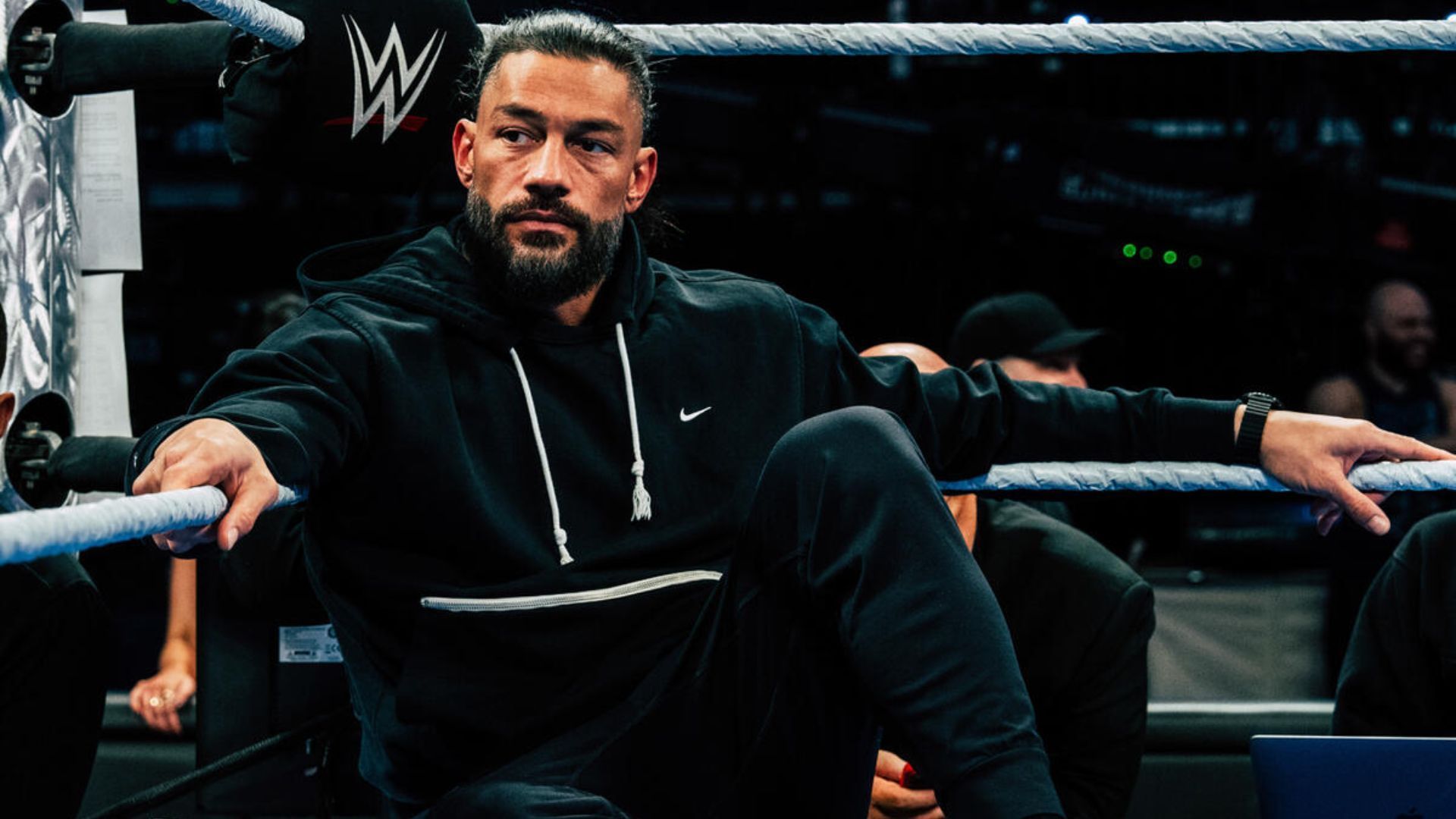 An image of Roman Reigns behind the scenes [Image via wwe.com]