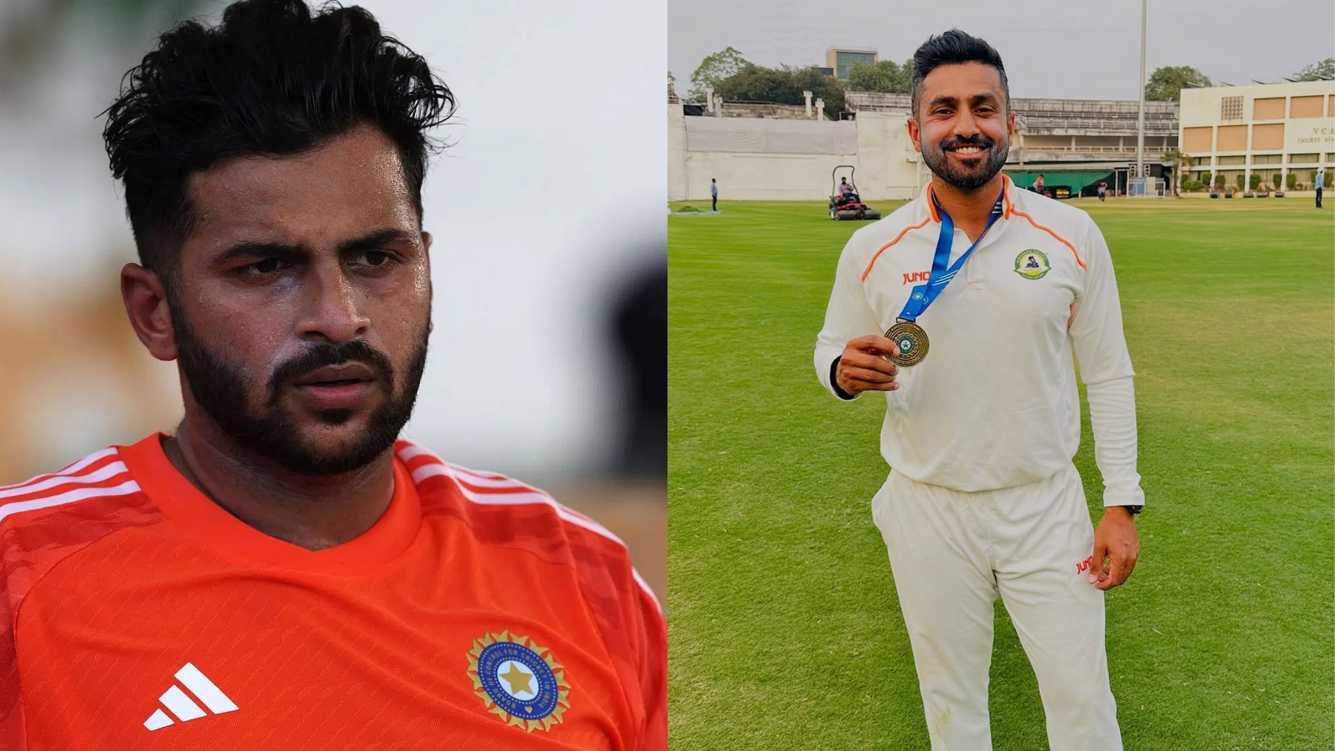 Shardul Thakur and Karun Nair will be key players for both teams in Ranji Trophy semifinal (Image via Getty &amp; karun_6 on Instagram)