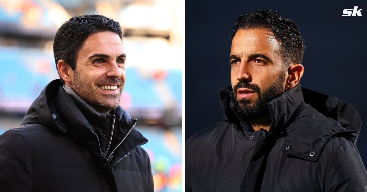 Mikel Arteta (left) and Ruben Amorim