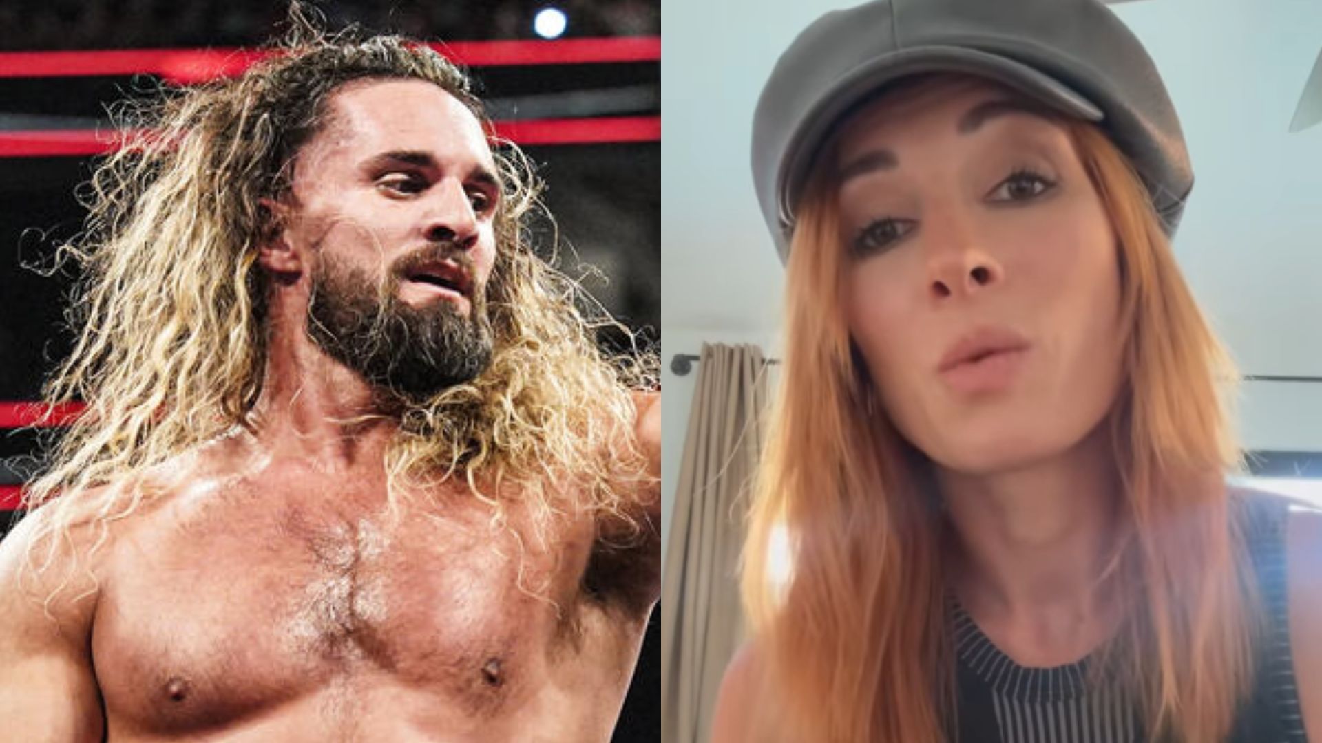 Seth Rollins; Becky Lynch (Images via WWE.com and @beckylynchwwe on Instagram)