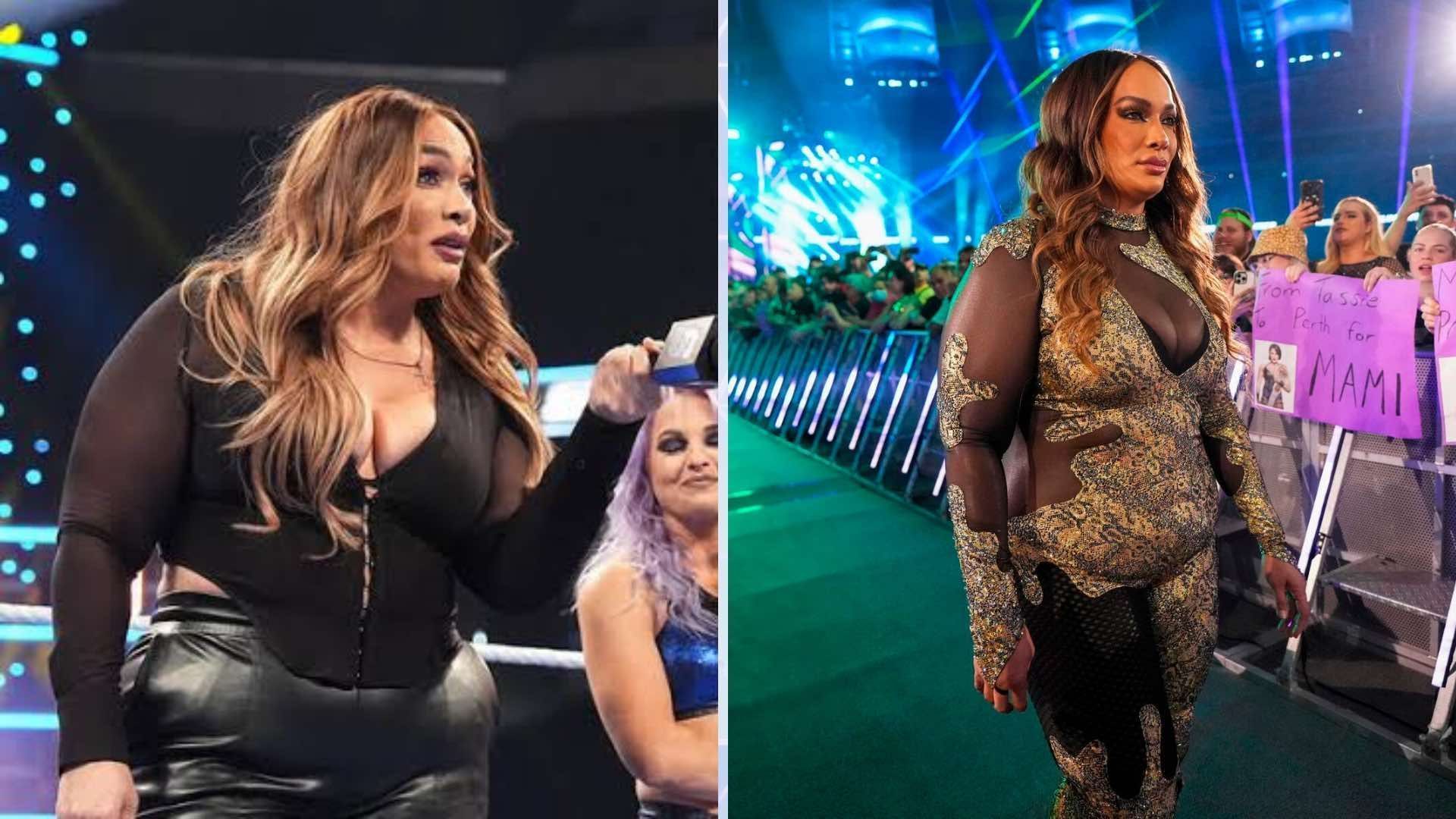 Nia Jax struggled to hit her finisher tonight on SmackDown [Image credits: WWE.com]