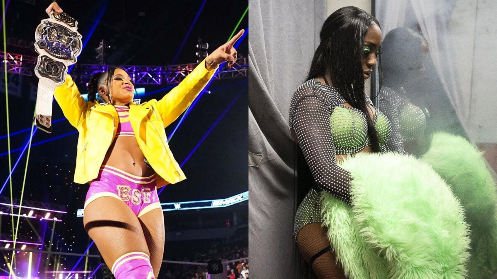 Bianca Belair (left), Naomi (right) (Image Credits: WWE.com)