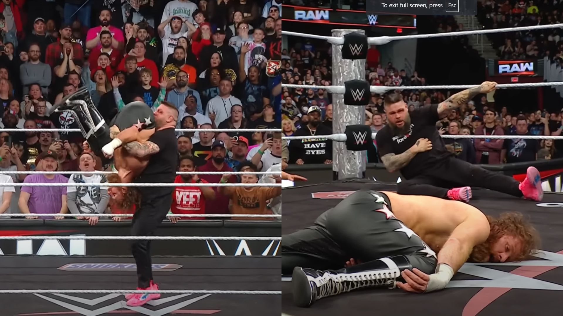 Kevin Owens attacked his best friend Sami Zayn with a Package Piledriver [Image Credits: WWE