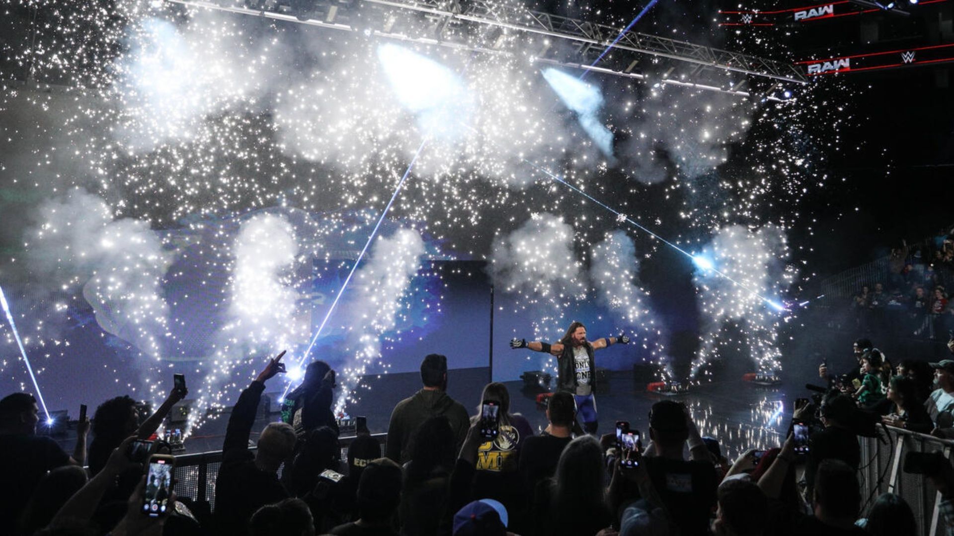 AJ Styles makes his entrance for his match on RAW (Image via WWE.com).