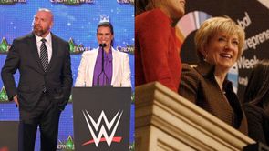 Triple H and Stephanie McMahon appear in support of Linda McMahon