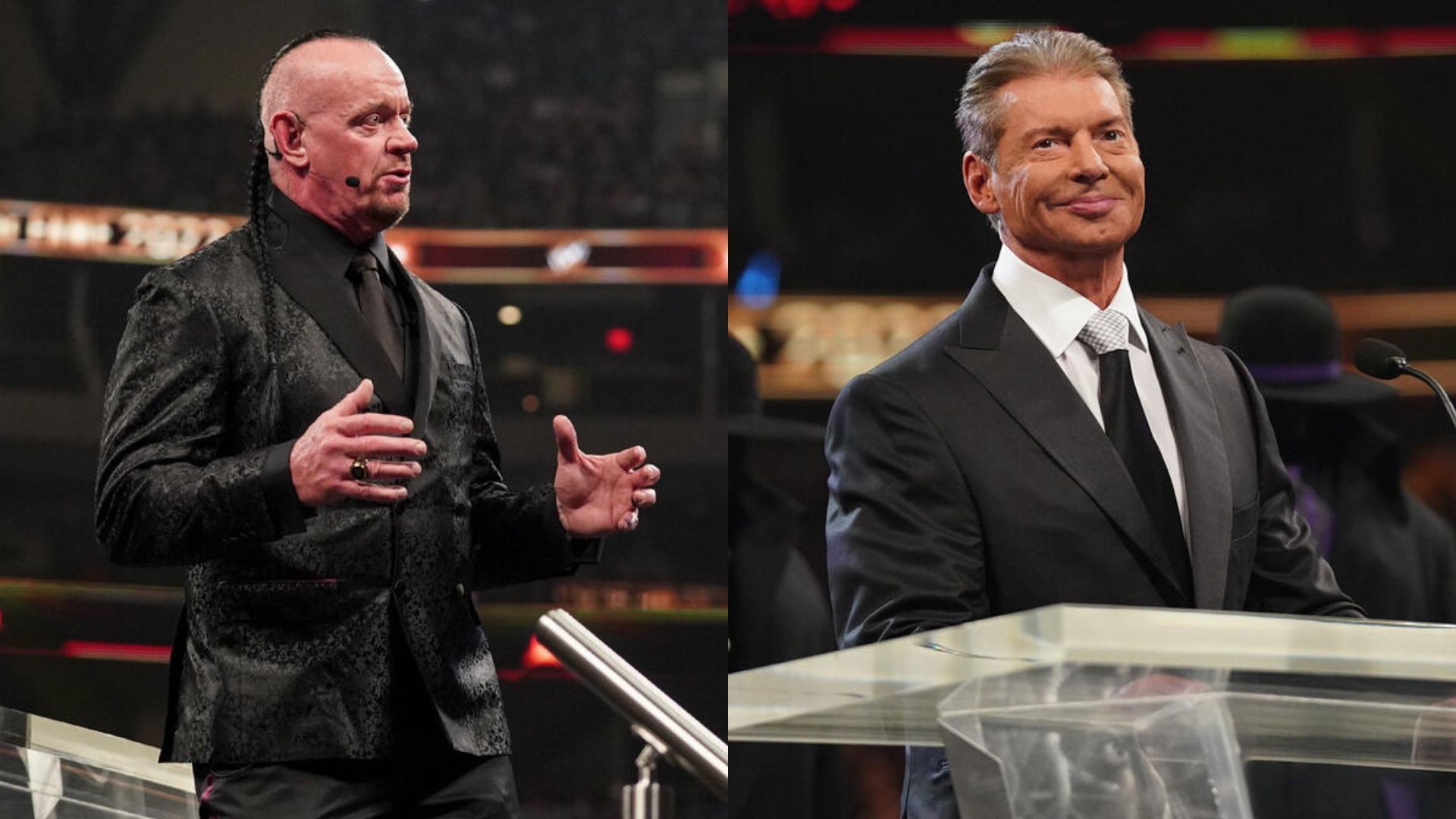 The Undertaker and Vince McMahon at Hall of Fame! [Image credits: WWE.com]