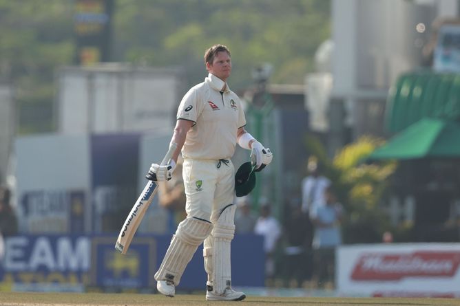 Steve Smith equals 2 stalwarts to notch up 36th Test hundred with a boundary in SL vs AUS 2nd Test 2025 [Watch]