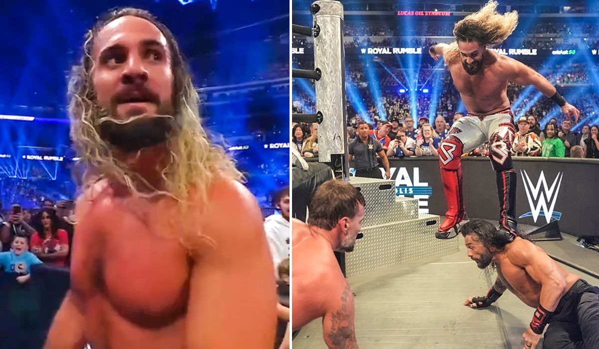 Seth Rollins was furious at Royal Rumble 2025. [Image credits: WWE.com &amp; X]