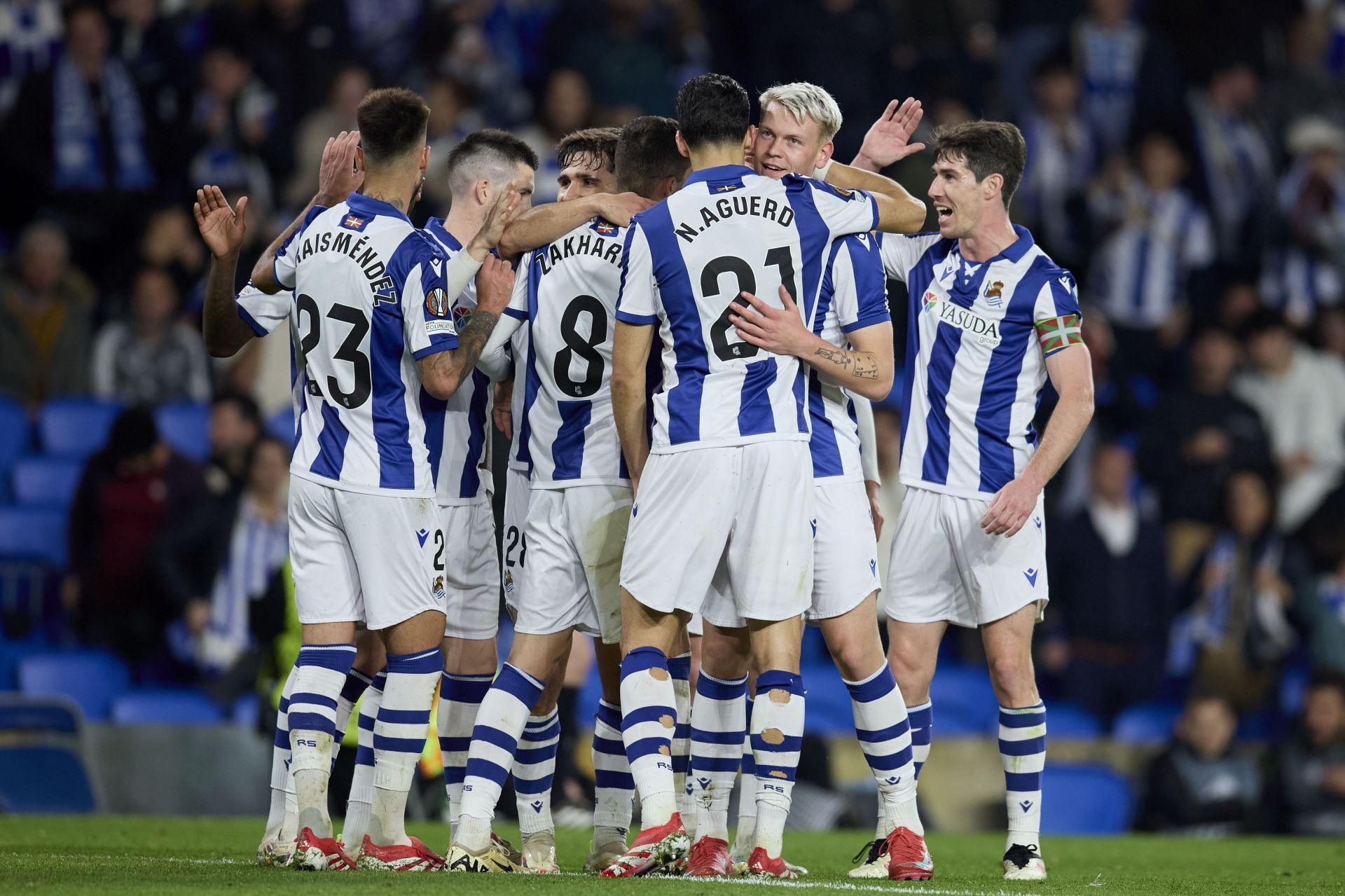 Real Sociedad de Futbol v FC Midtjylland - UEFA Europa League 2024/25 League Knockout Play-off Second Leg - Source: Getty