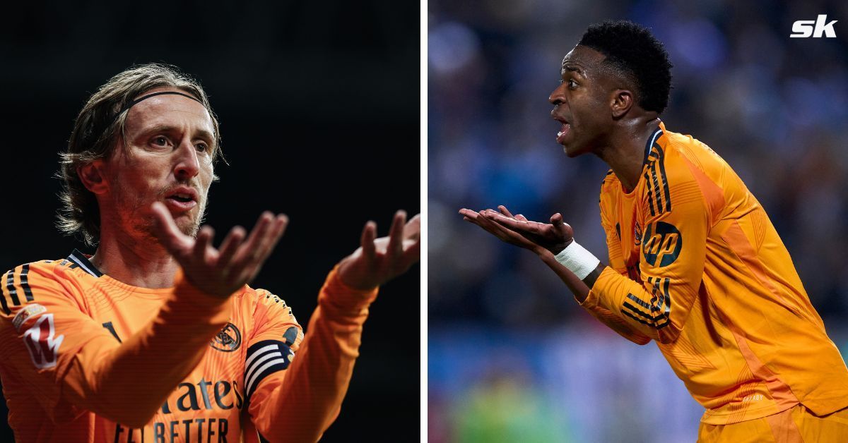 Luka Modric (left) &amp; Vinicius Jr (tight) - (Image: All images from Getty)