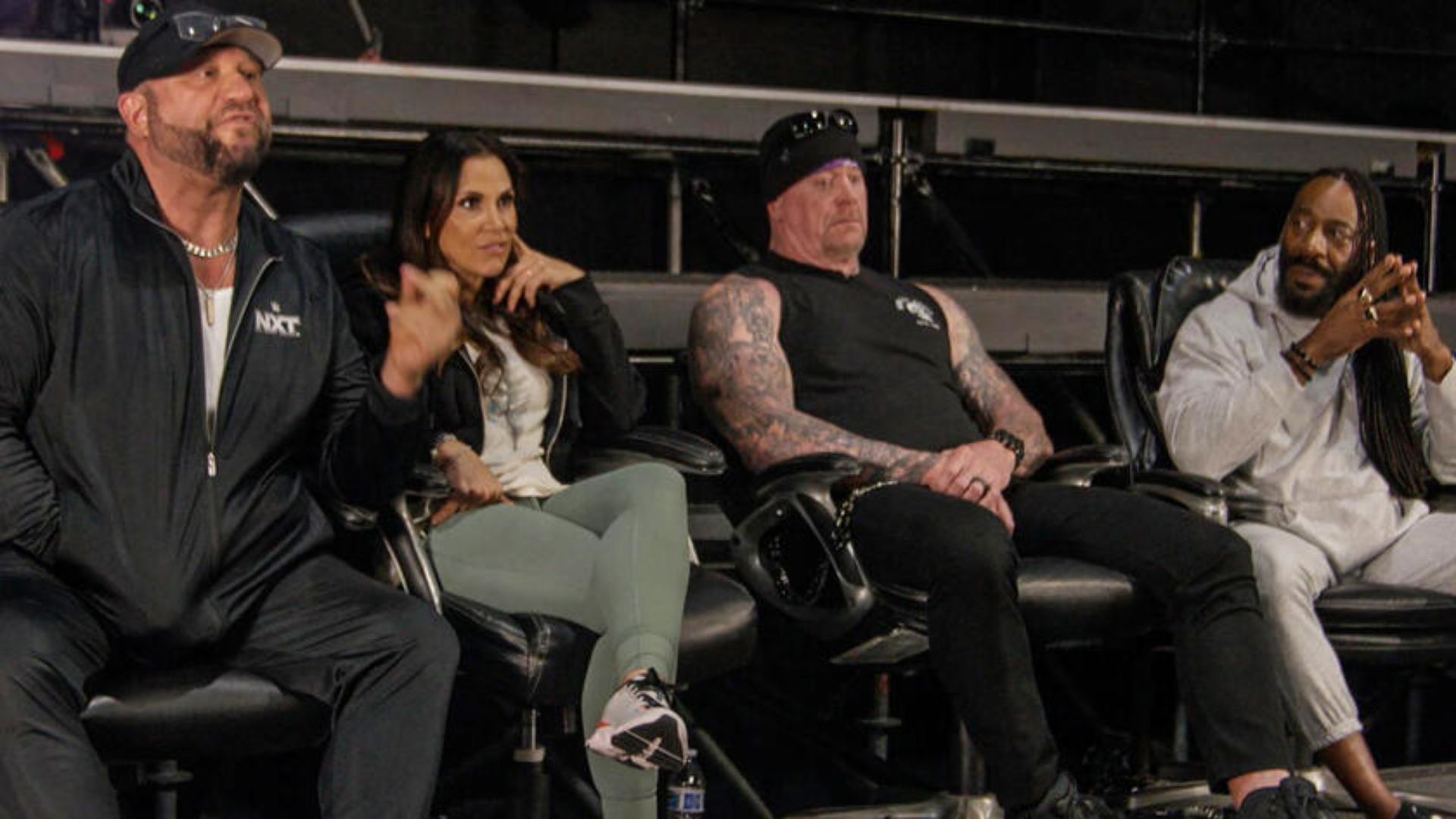 Left to right: Bubba Ray Dudley, Mickie James, The Undertaker, Booker T [Image Credit: wwe.com]