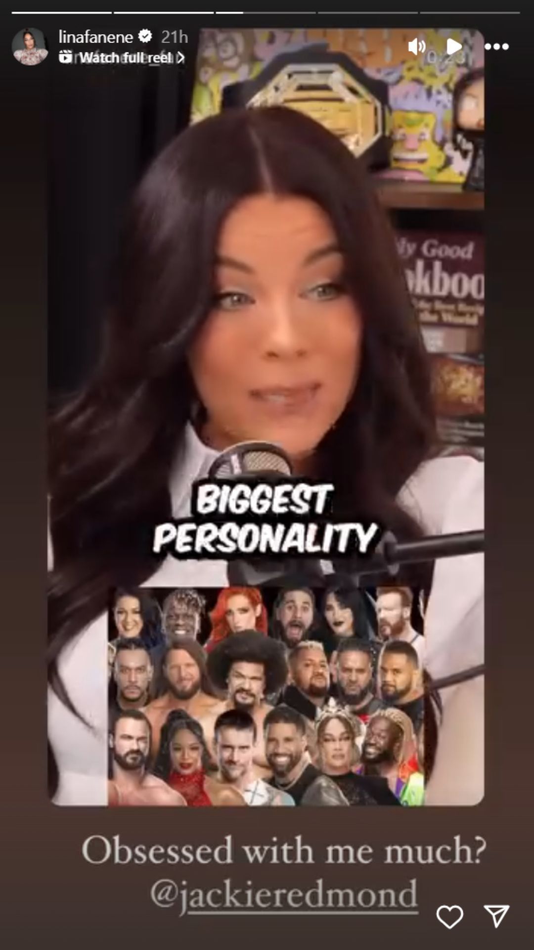 Nia responds to praise from Jackie Redmond [Photo courtesy: Nia Jax&#039;s Instagram Story]