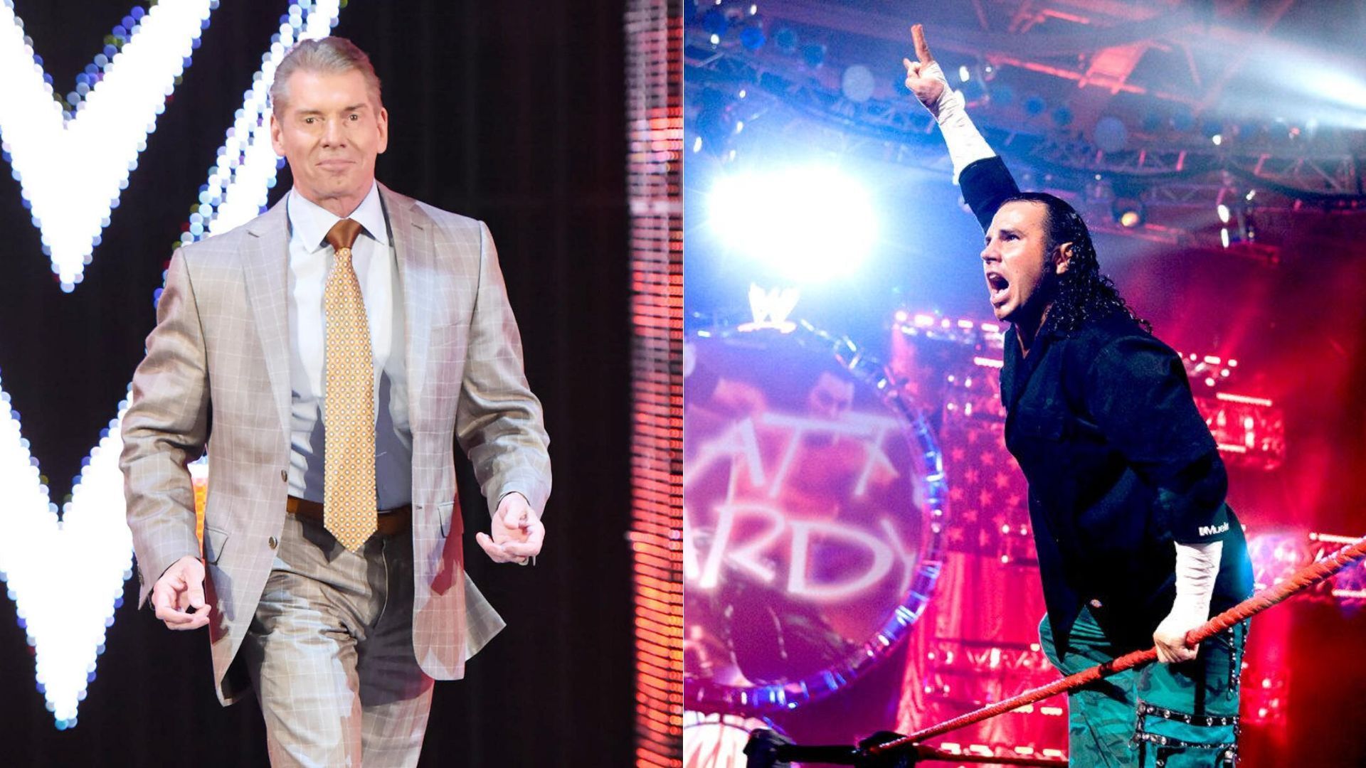 Vince McMahon (left); Matt Hardy (right) [Image Credit: wwe.com]