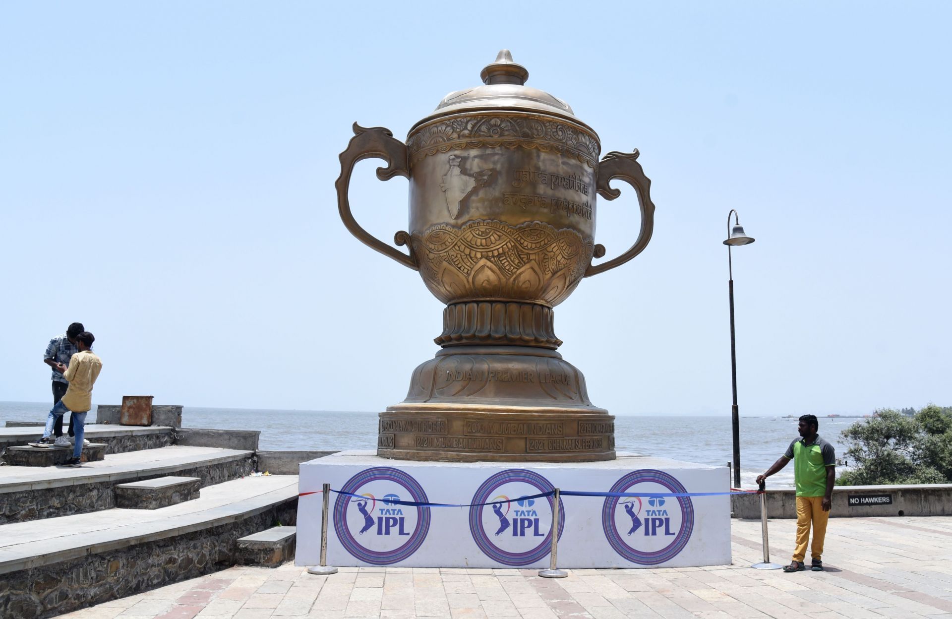 IPL Trophy Installed At Bandstand In Mumbai - Source: Getty