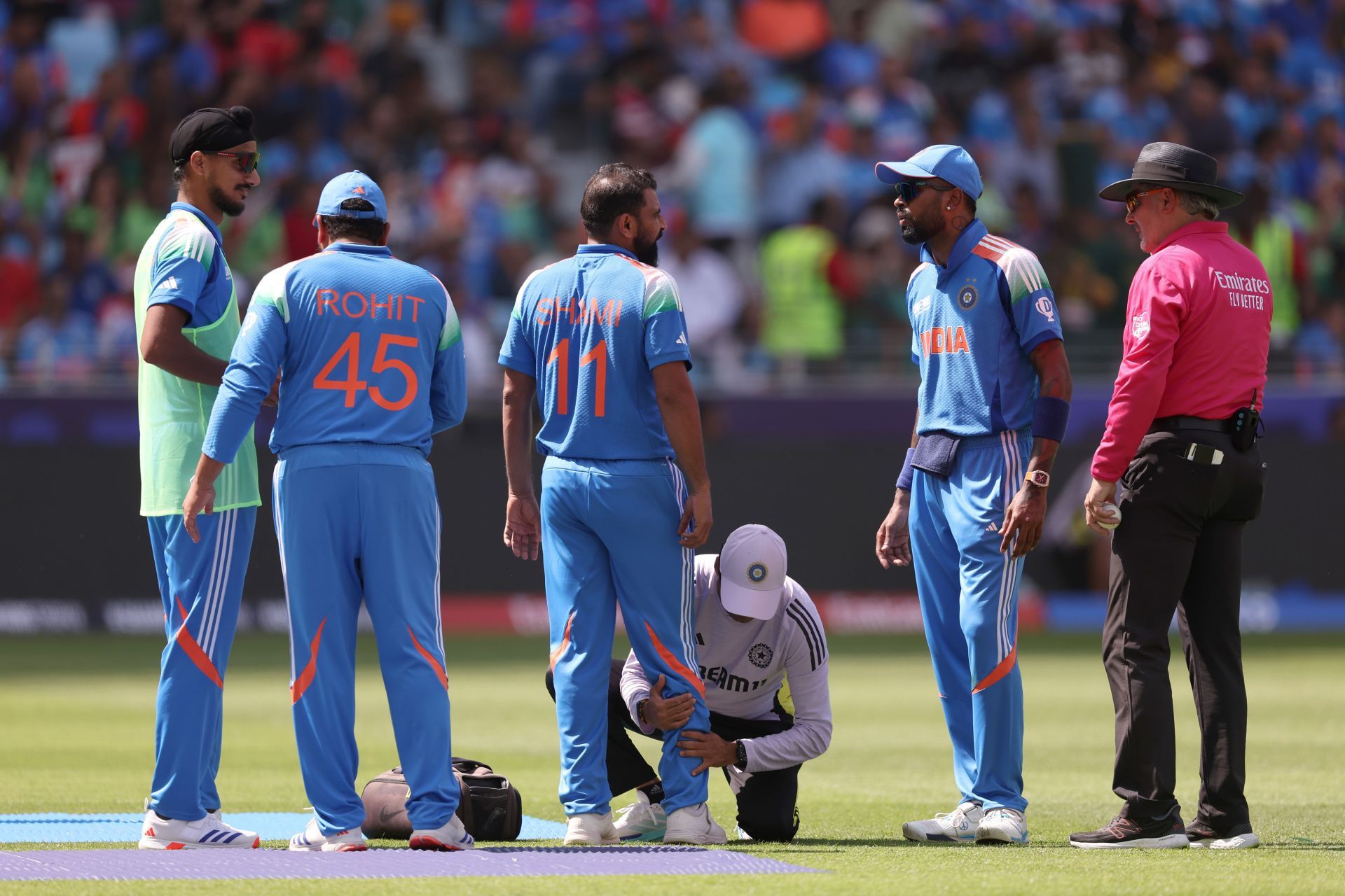 Mohammed Shami was troubled by a calf issue during India&#039;s 2025 Champions Trophy clash against Pakistan. [P/C: Getty]