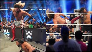 "I love Roman Reigns" - Seth Rollins breaks character after stomping The Tribal Chief at WWE Royal Rumble