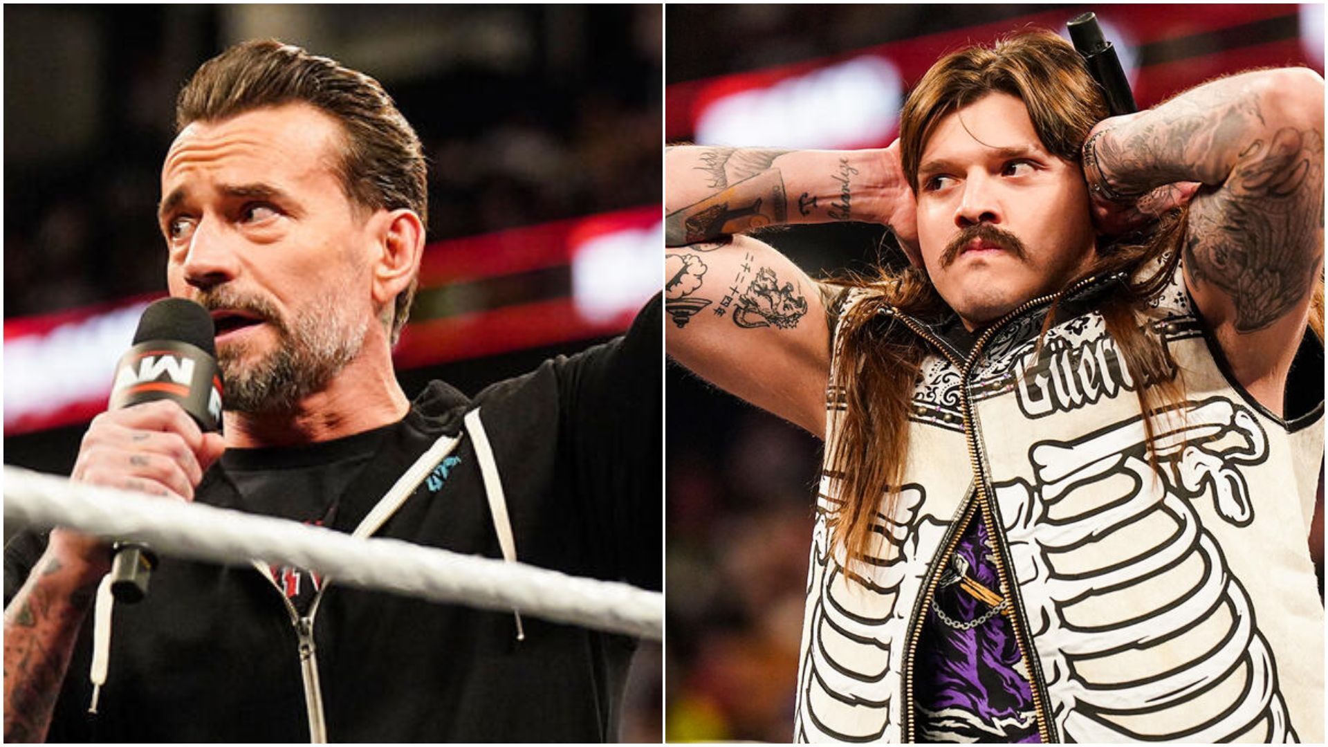 CM Punk (left), Dominik Mysterio (right). [Photos from WWE.com]