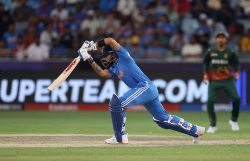 Kohli found the going tough against the Bangladesh spinners in Dubai [Credit: Getty]