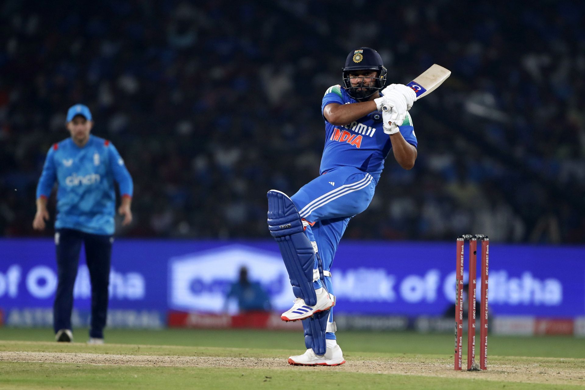 Rohit Sharma struck 12 fours and seven sixes during his 119-run knock. [P/C: Getty]