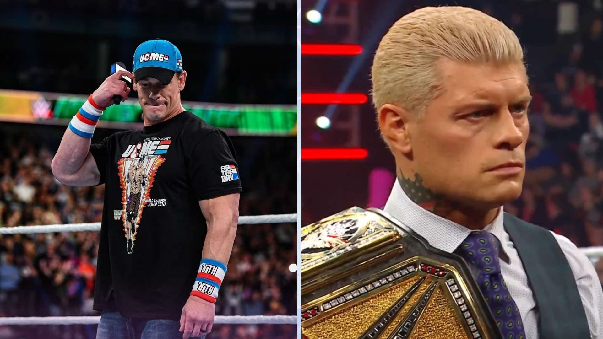 Cody Rhodes showed up for the second time in four days, but John Cena did not appear on RAW. (Image Credits: WWE.com; WWE on X).