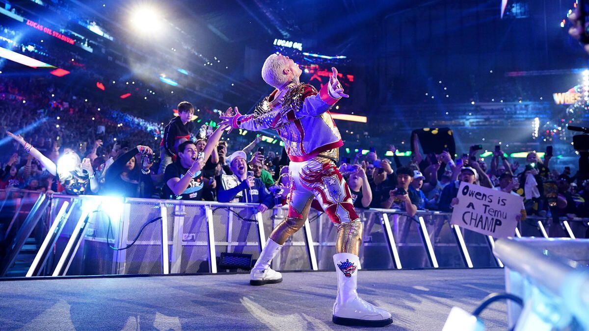 Cody Rhodes as seen at WWE Royal Rumble 2025 (Image via WWE.com).