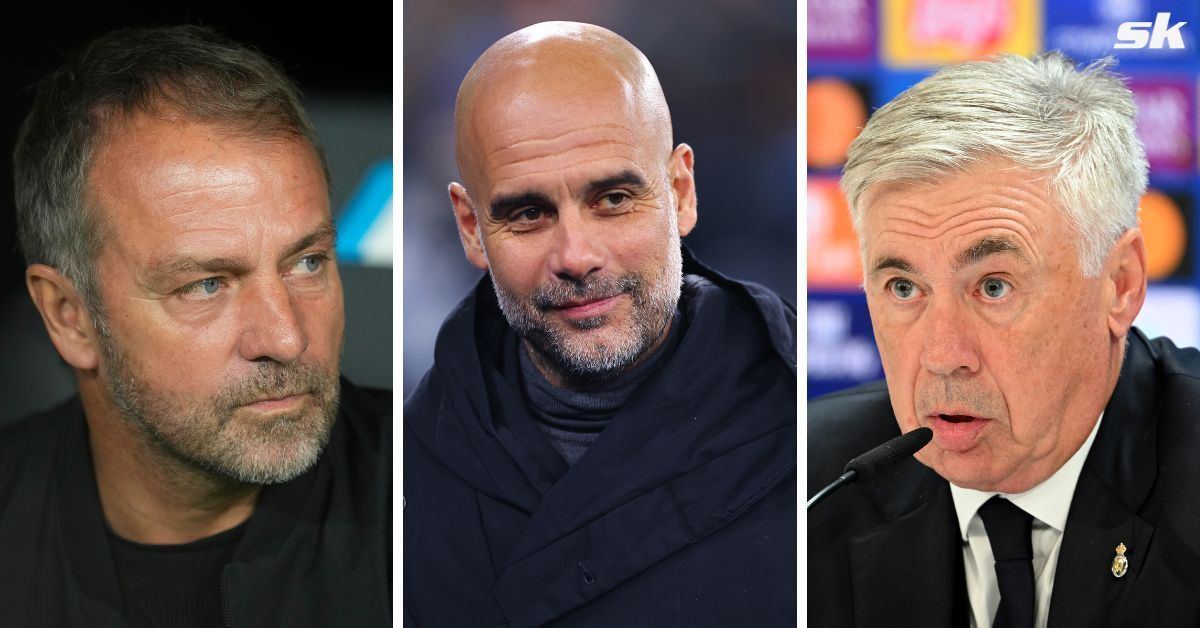 L to R: Hansi Flick, Pep Guardiola, and Carlo Ancelotti (All images sourced from Getty)