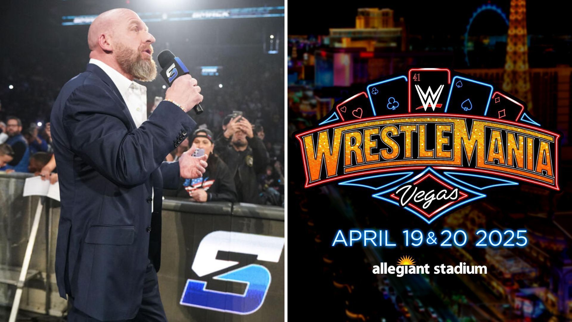 Triple H could make a huge announcement tonight regarding WrestleMania 41 [Image credits: WWE.com and WWE on X]