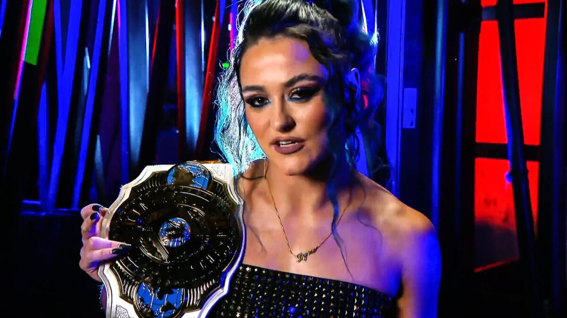 Lyra Valkyria became the inaugural WIC Champion [Photo credit: WWE]