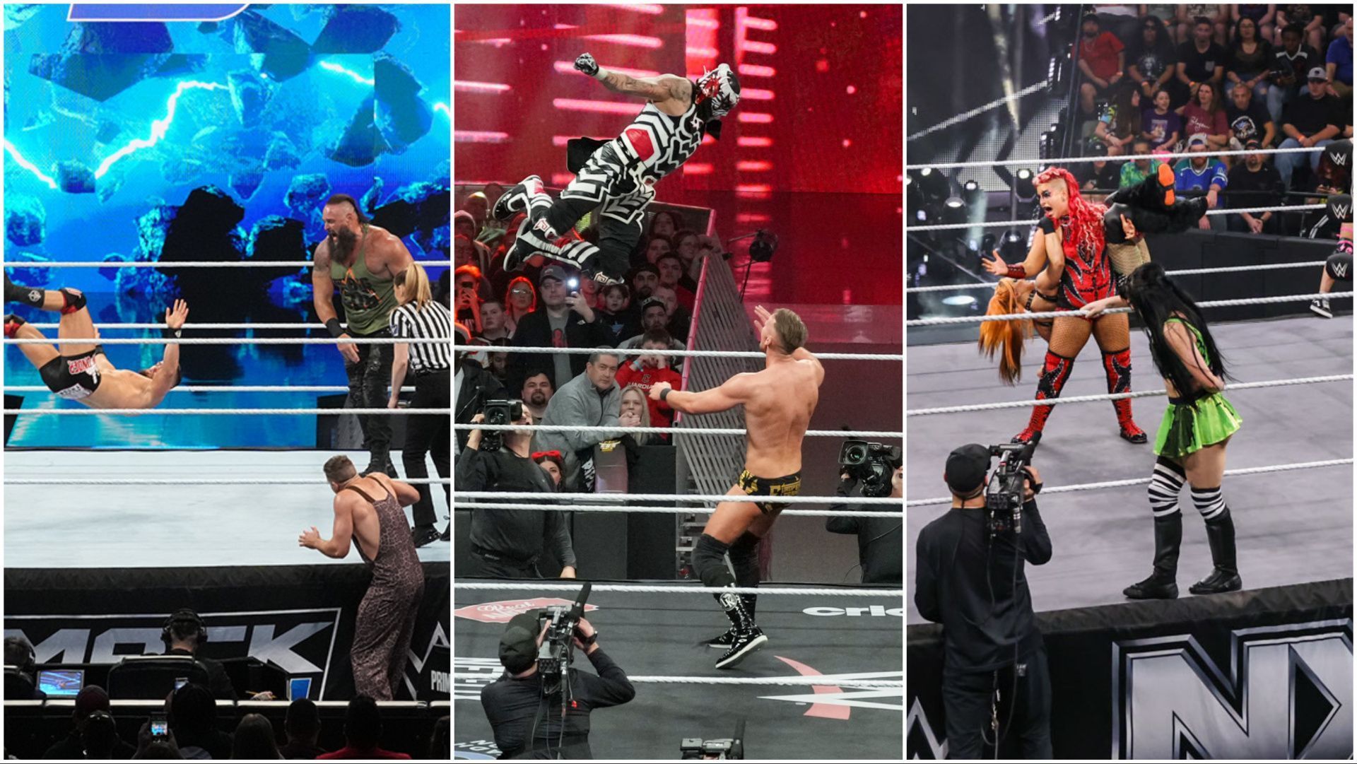 WWE Superstars in action on RAW and SmackDown