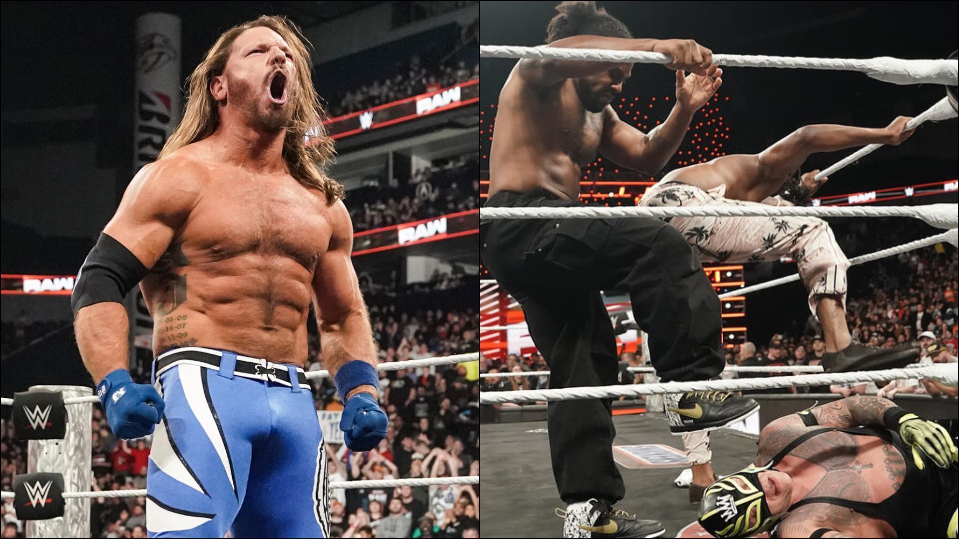 AJ Styles (L) New Day and Rey Mysterio (R) (Image credits: wwe.com)