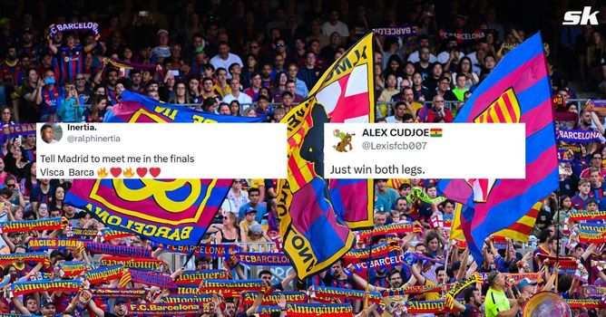 “Just win both legs”, “Tell Madrid to meet me in the final” - Barcelona fans react as Catalan giants learn UEFA Champions League last-16 opponent