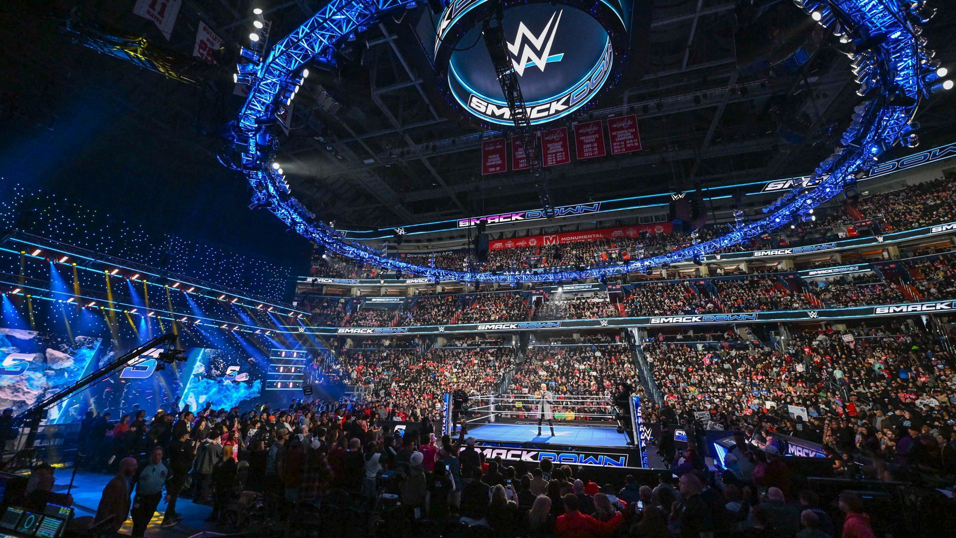 The WWE Universe attends a live SmackDown