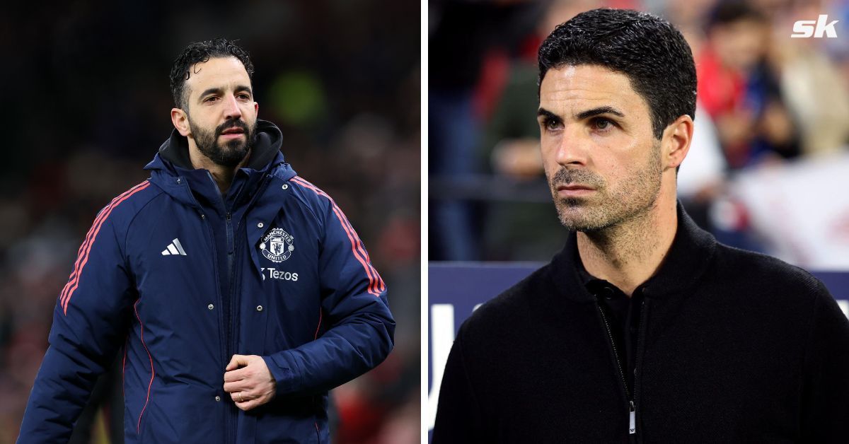 Manchester United manager Ruben Amorim and Arsenal manager Mikel Arteta