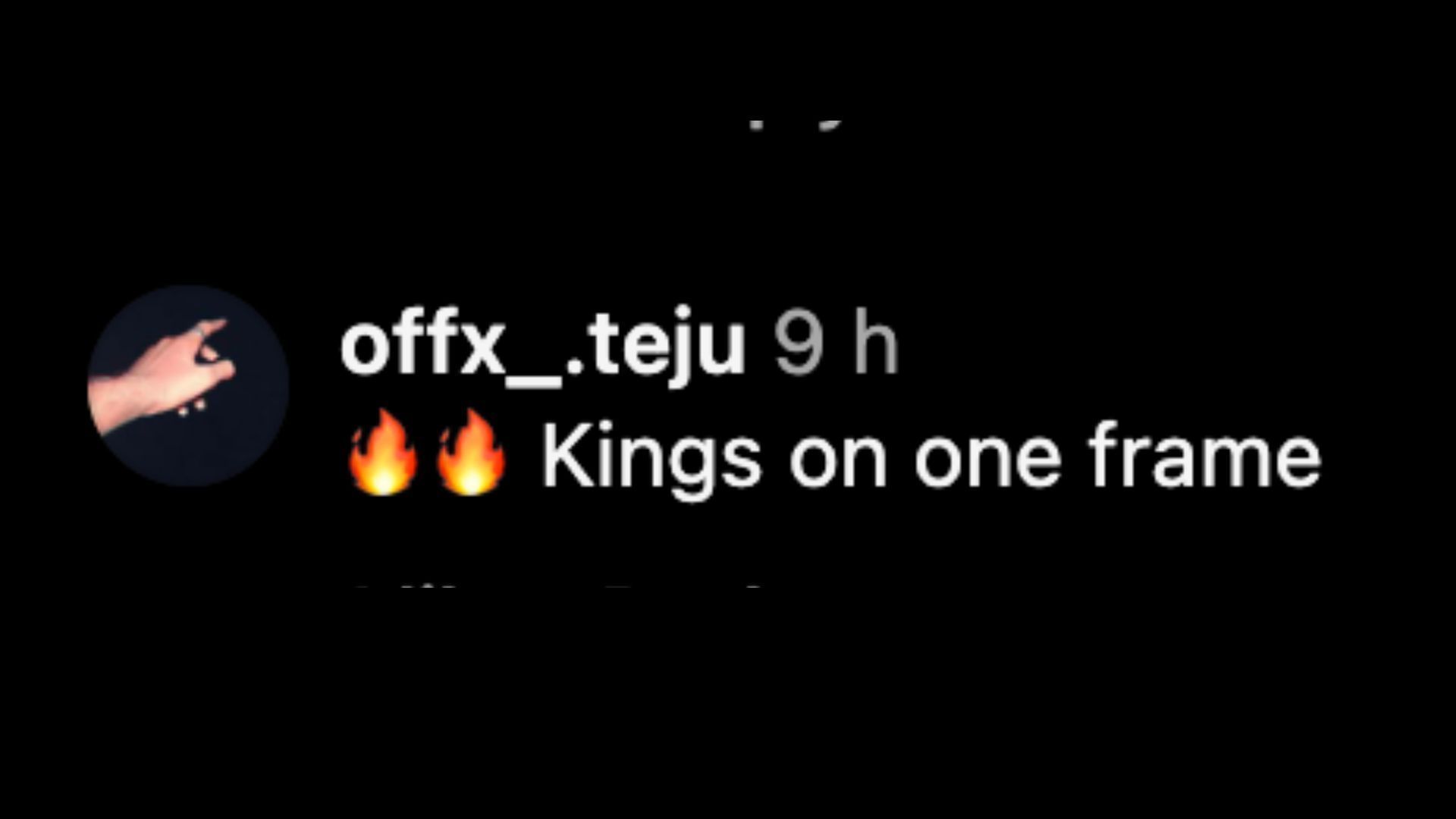 Comment on FIFA&#039;s post (Image via Instagram/@offx_.teju)