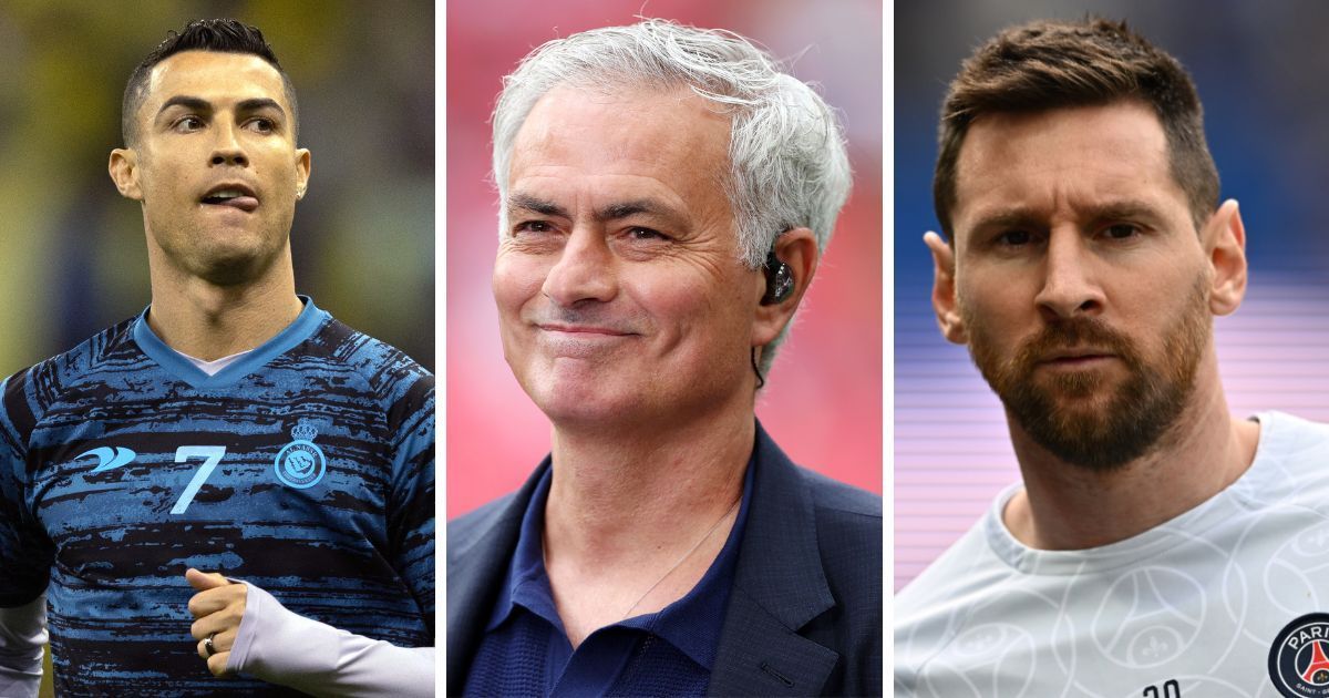 Cristiano Ronaldo, Jose Mourinho and Lionel Messi.