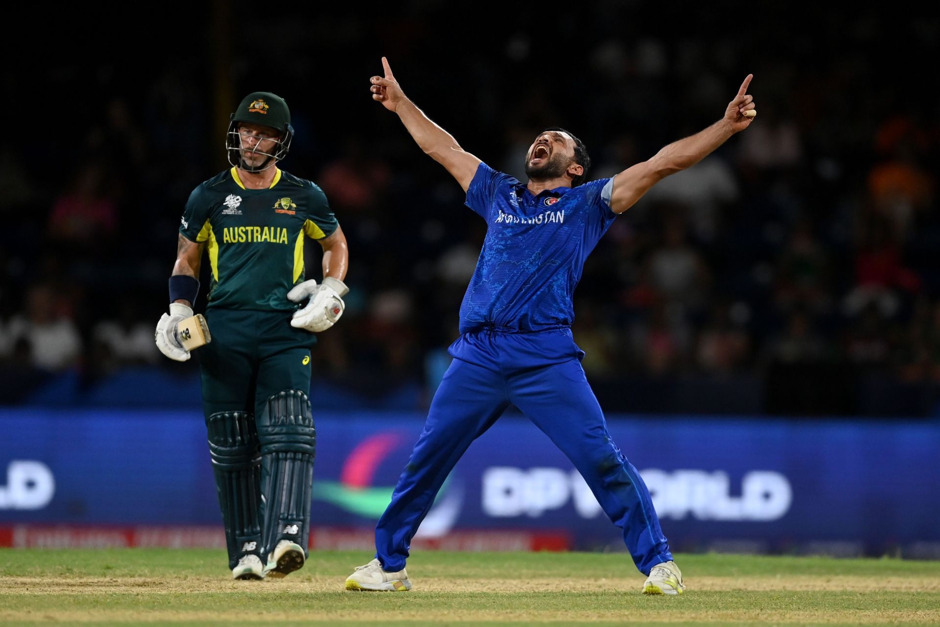 Afghanistan beat Australia in the 2024 T20 World Cup. [P/C: Getty]