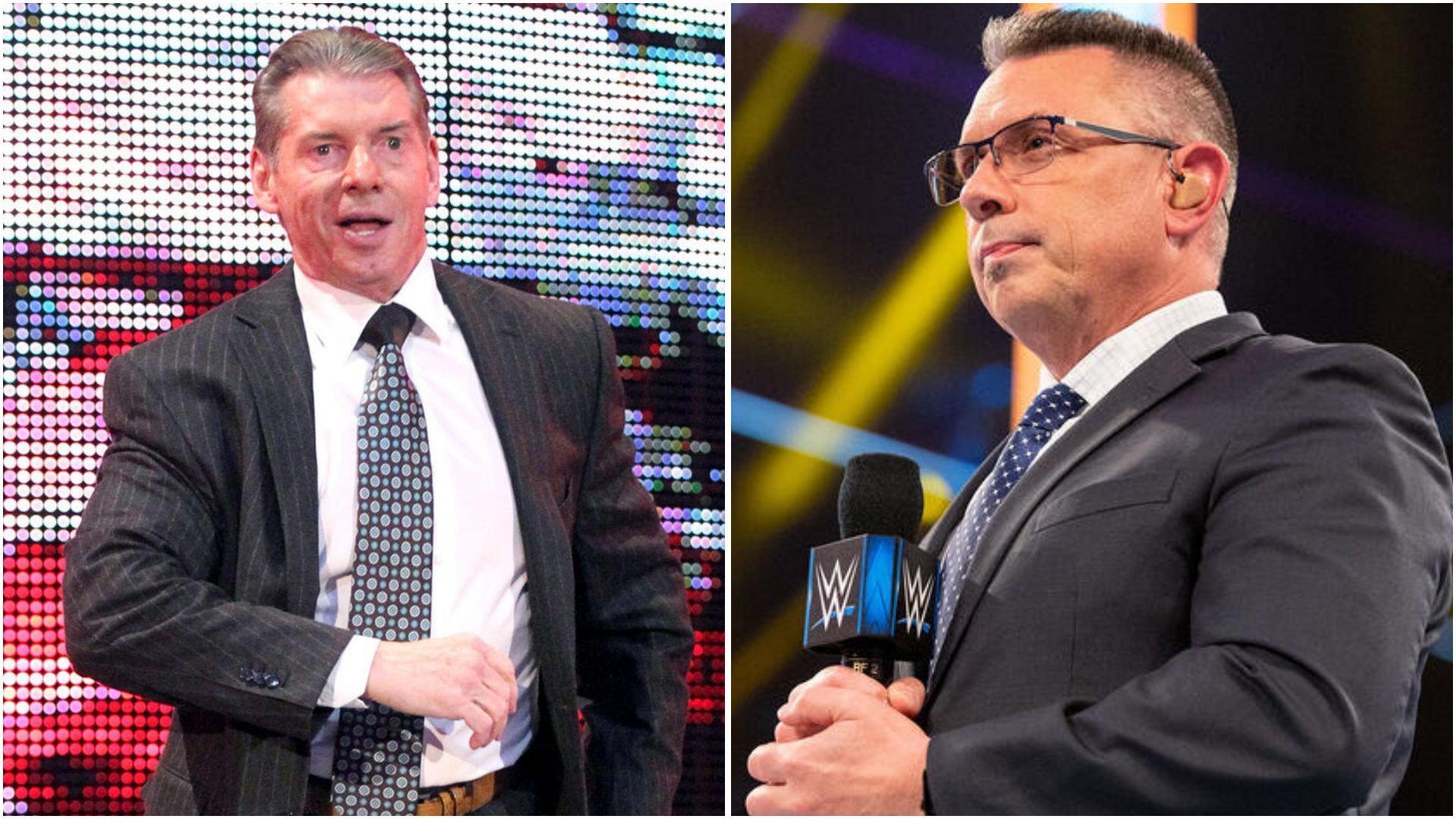 Vince McMahon and Michael Cole. (Photos: WWE.com)