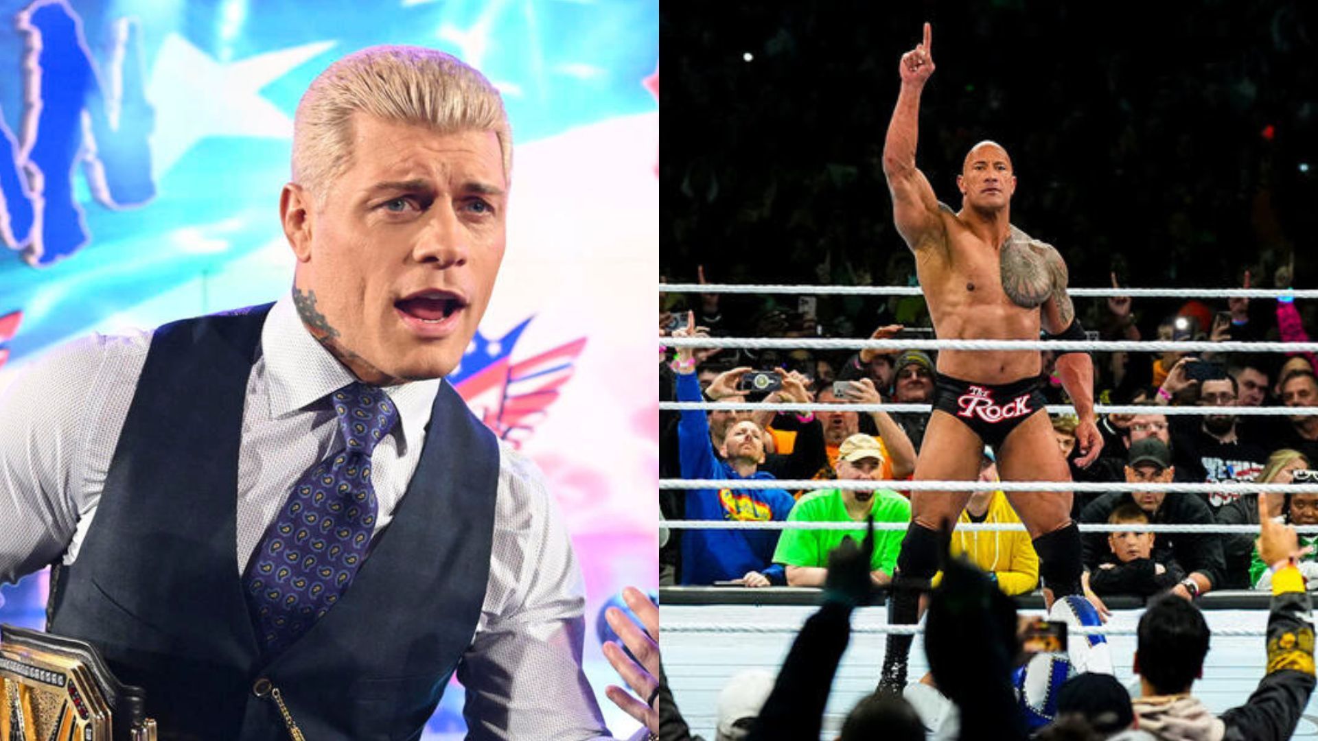 Cody Rhodes and The Rock. [Images via WWE.com]