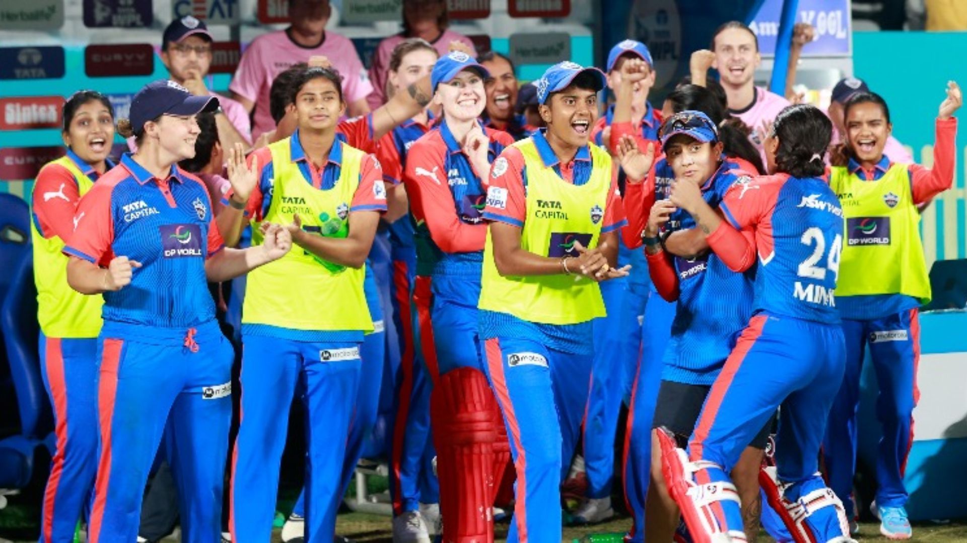 Delhi Capitals beat Mumbai Indians by two wickets in a thrilling WPL 2025 tie (Image Credits: wplt20/X)